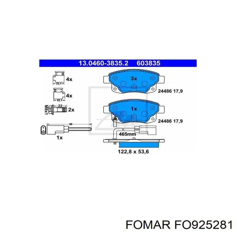 Pastillas traseras Fomar Roulunds FO925281