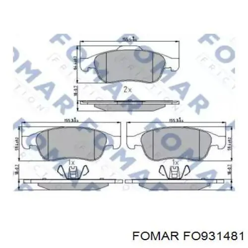 Pastillas freno delanteras Fomar Roulunds FO931481 precio, desde 28,14 EUR