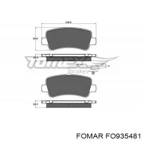 Pastillas de freno traseras FO935481 Fomar Roulunds