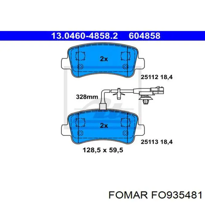 Pastillas traseras Fomar Roulunds FO935481