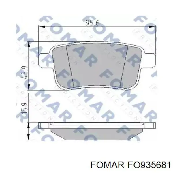 FO 935681 Fomar Roulunds pastillas de freno traseras