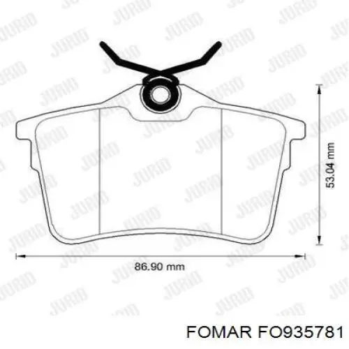 FO 935781 Fomar Roulunds pastillas de freno traseras