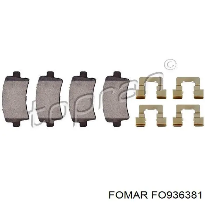 FO 936381 Fomar Roulunds pastillas de freno traseras