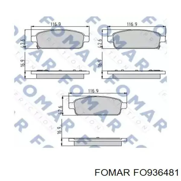 Comprar FO936481 Fomar Roulunds Pastillas de freno traseras