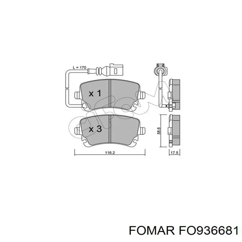 Pastillas traseras Fomar Roulunds FO936681