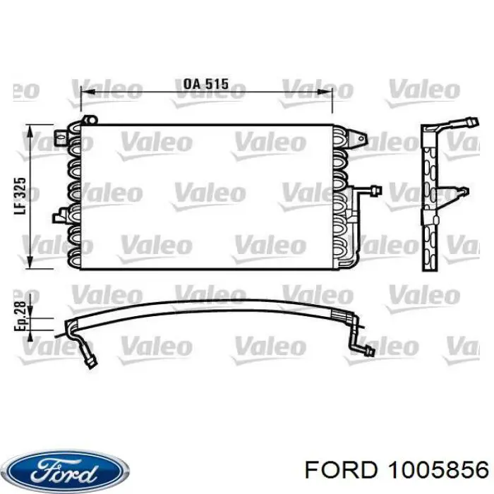 Aire acondicionado capacitor Ford 1005856 precio, desde 70,90 EUR