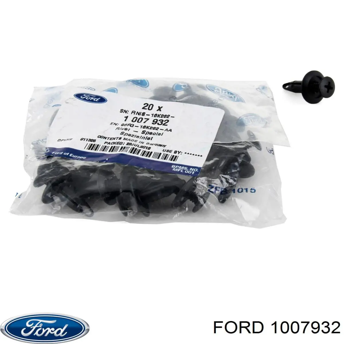 Comprar 1007932 Ford Clip de fijación del guardabarros delantero