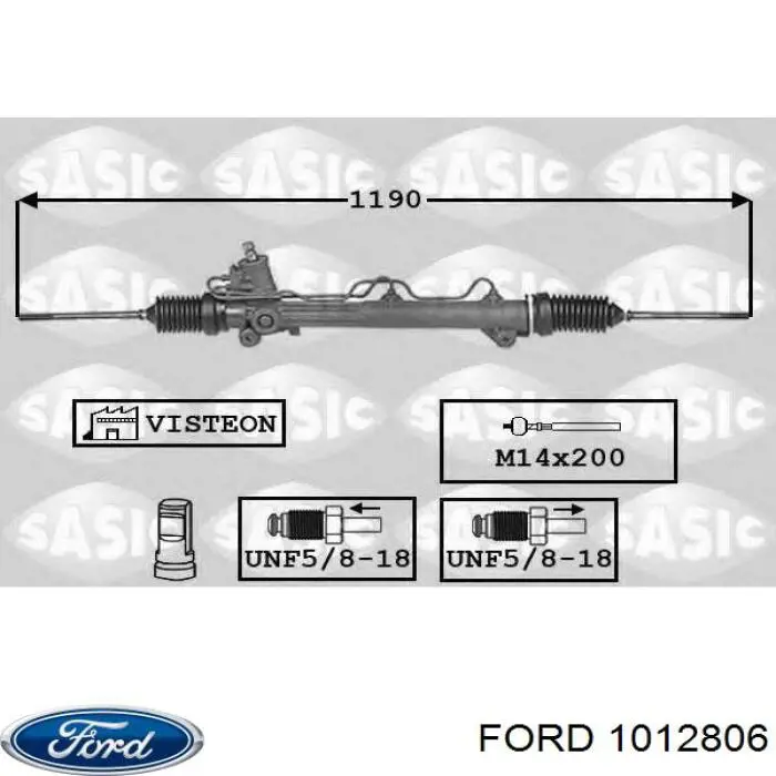1012806 Ford cremallera de dirección