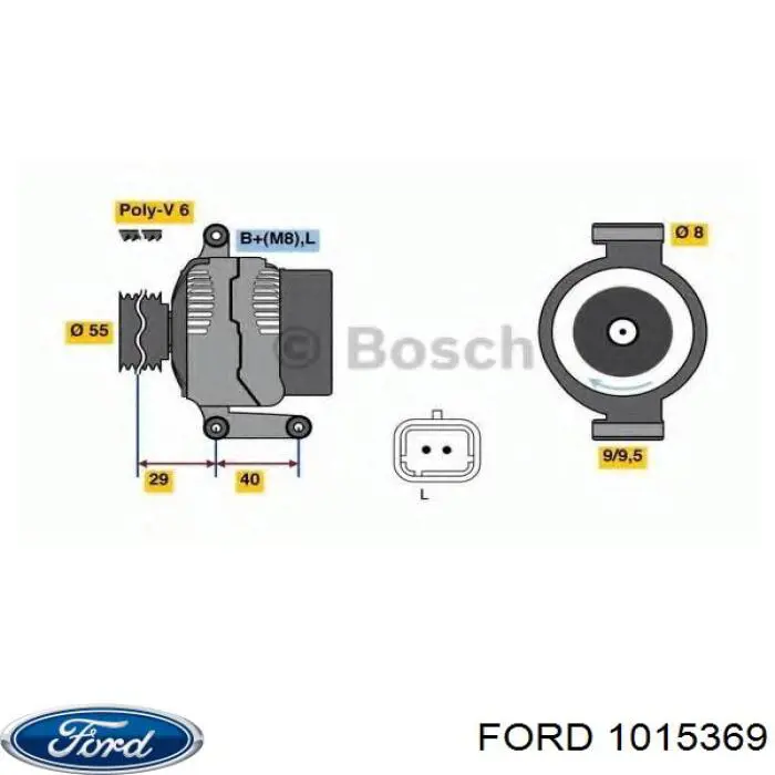 1015369 Ford juego de juntas de motor, completo, superior