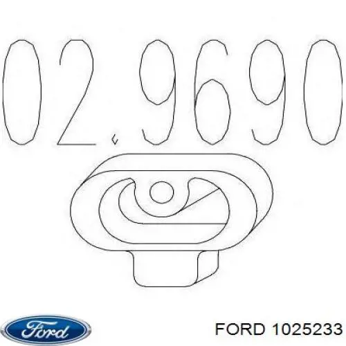 1025233 Ford soporte, silenciador