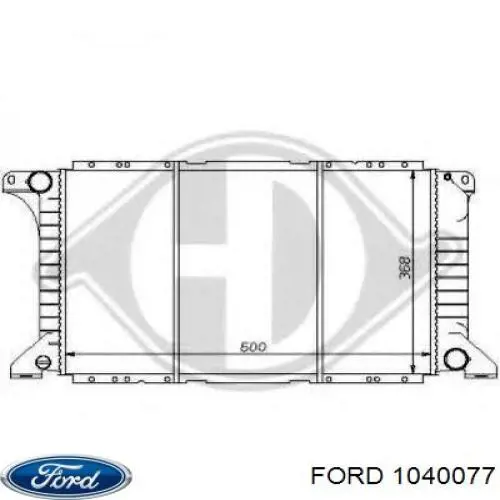 1040077 Ford radiador refrigeración del motor