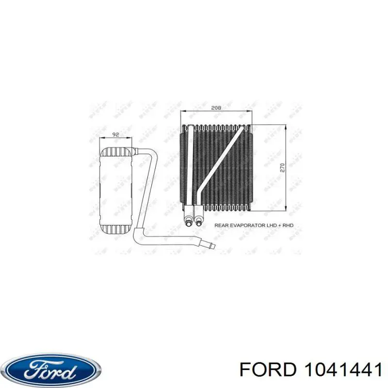 1041441 Ford evaporador, aire acondicionado