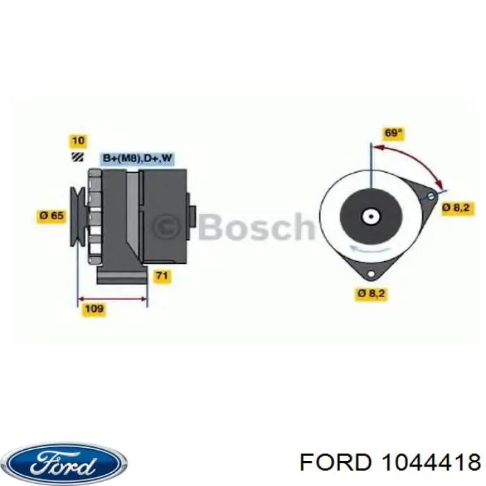 1044418 Ford soporte de motor trasero