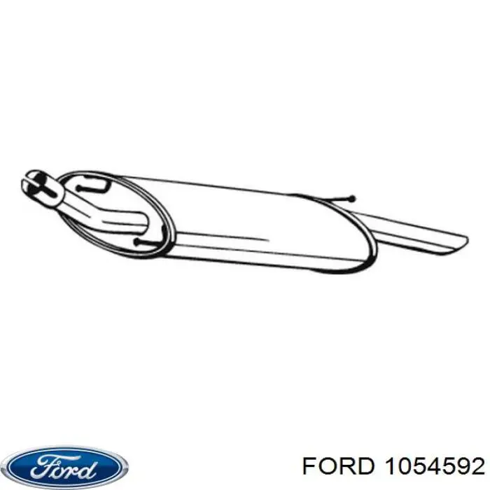 1054592 Ford silenciador posterior