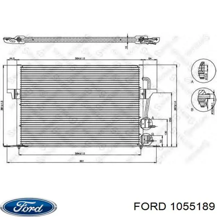 1055189 Ford condensador aire acondicionado