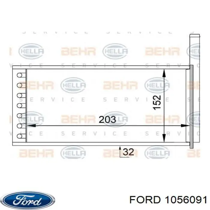 1056091 Ford radiador calefacción