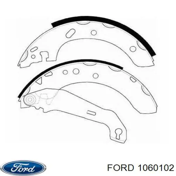 1060102 Ford zapatas de frenos de tambor traseras