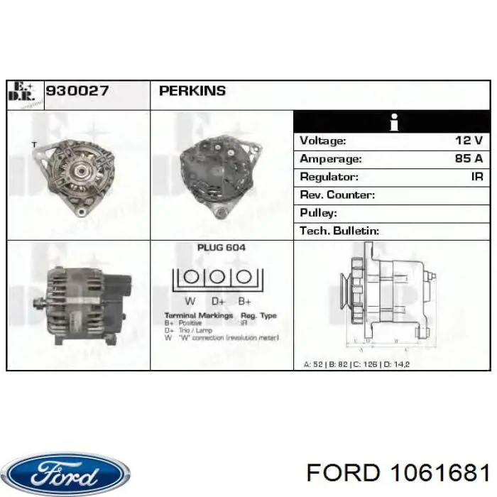Comprar 1138520 Ford Mangueta trasera izquierda