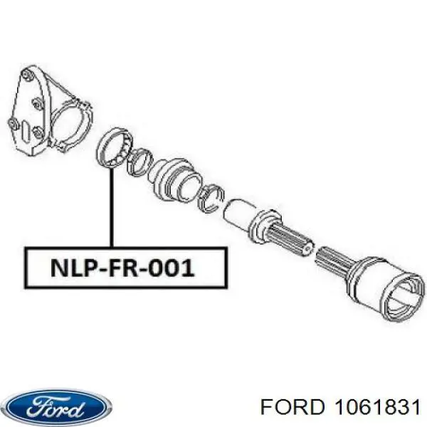 Soporte de rodamiento intermedio del semieje delantero 1061831 Ford