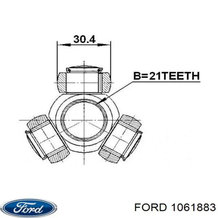 1061883 Ford Junta homocinética interior trípode