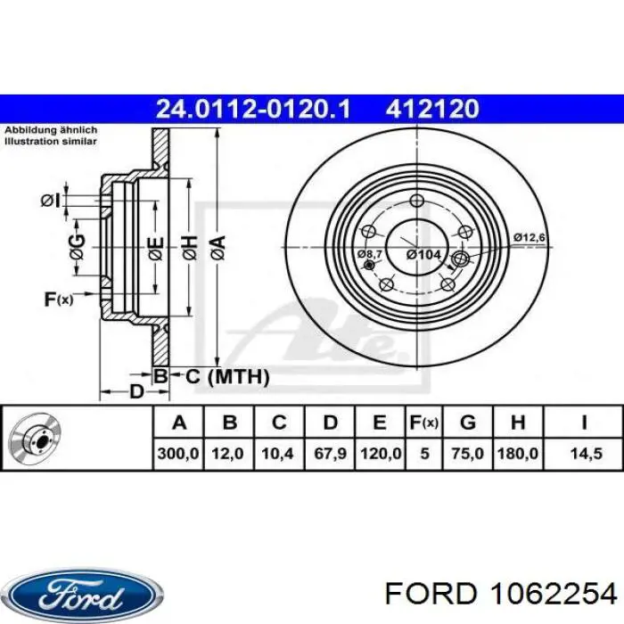 Comprar 1062254 Ford Radiador calefacción