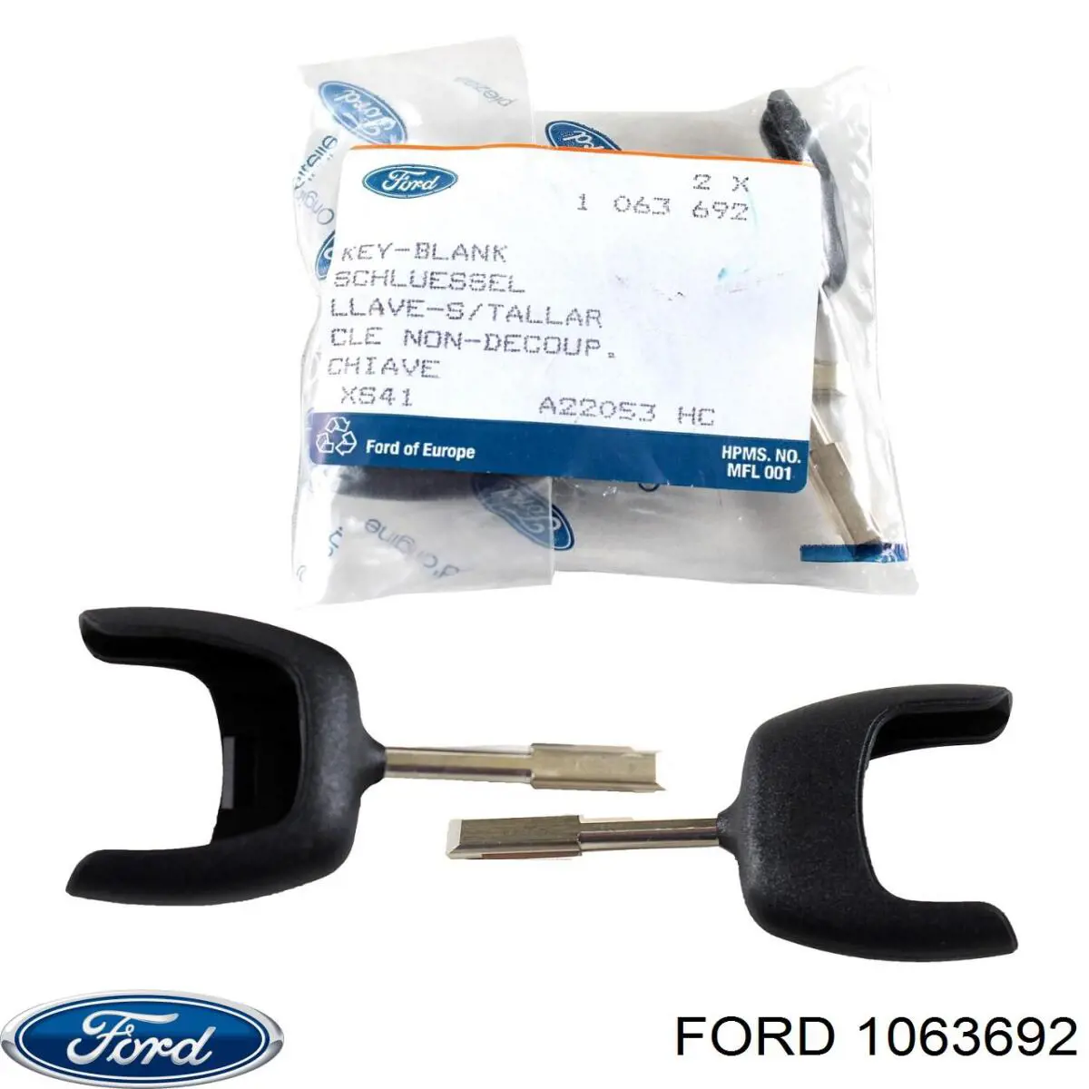 Conjunto Transmisor Control De Puertas / Clave En Blanco para Ford Focus (CB8)