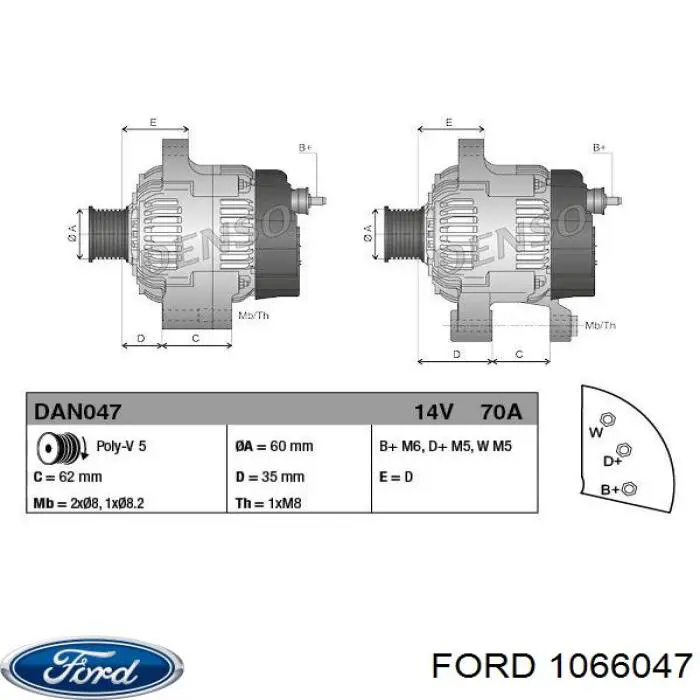 1066047 Ford alternador