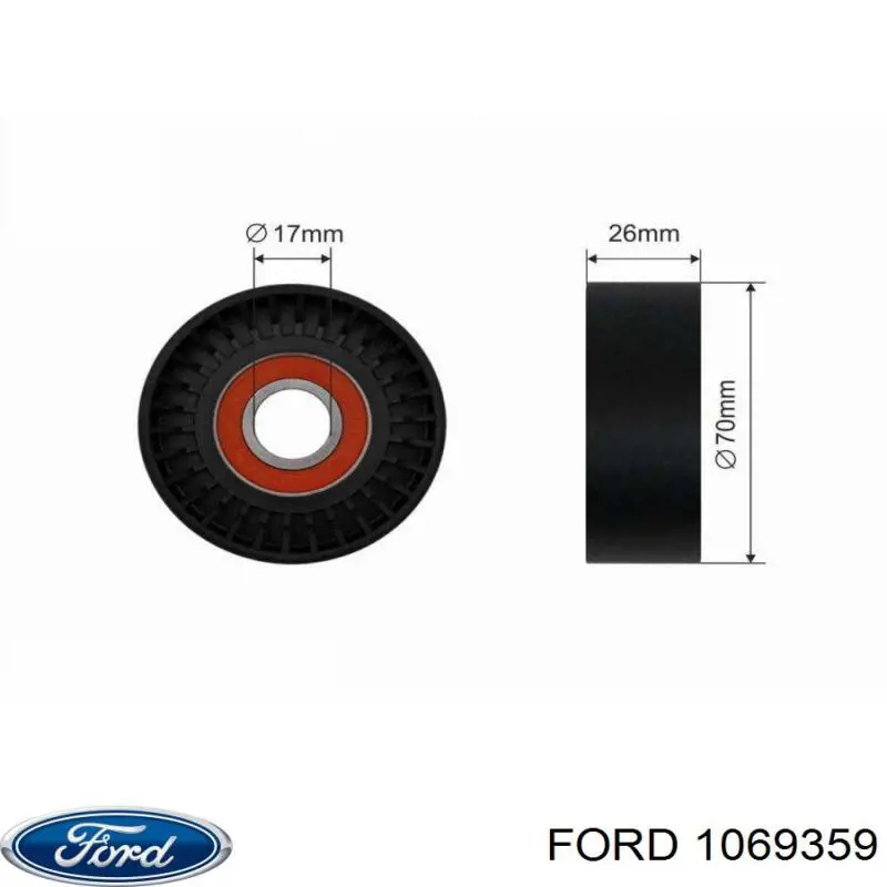 1069359 Ford tensor de correa poli v