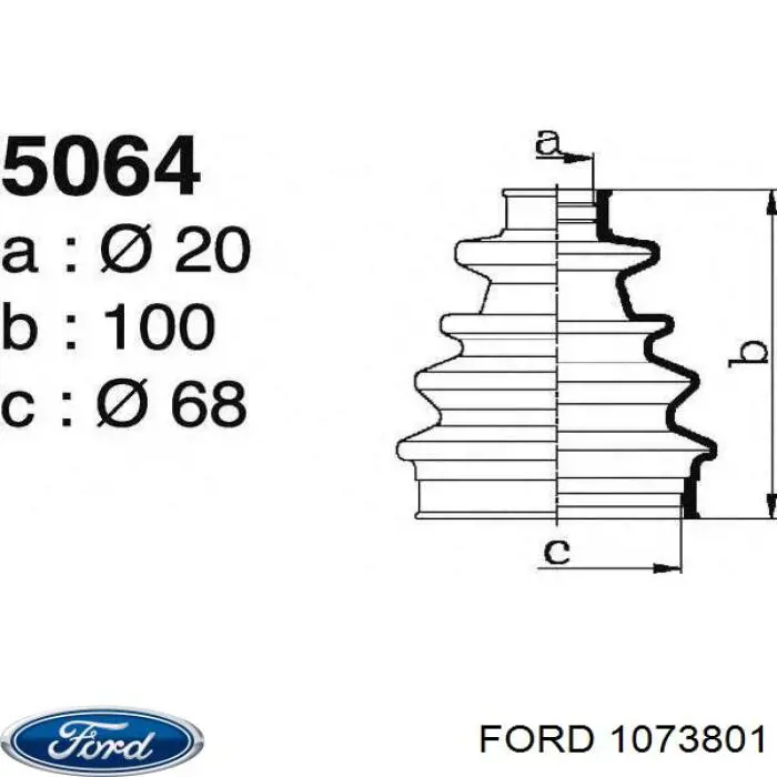 Fuelle, árbol de transmisión delantero exterior Ford Escort 4 GAF, AWF, ABFT