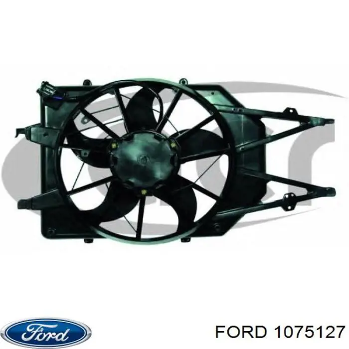 1075127 Ford difusor de radiador, ventilador de refrigeración, condensador del aire acondicionado, completo con motor y rodete