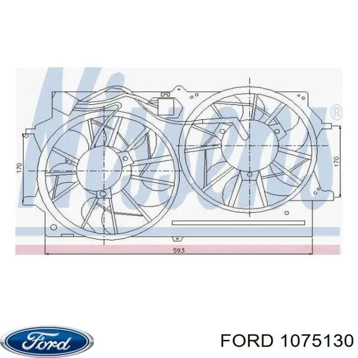 1075130 Ford ventilador del motor