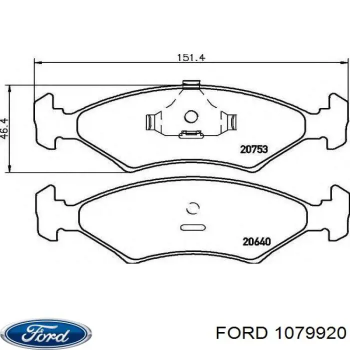 1079920 Ford pastillas de freno delanteras