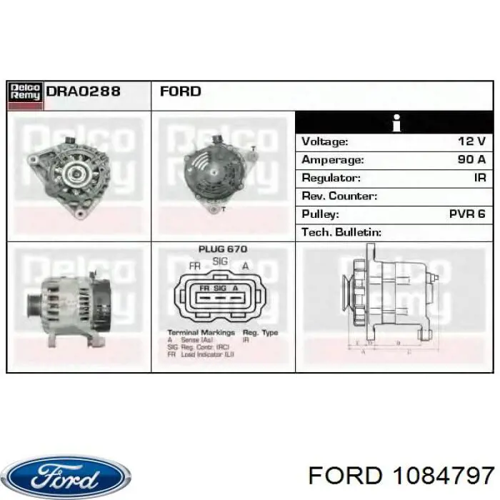 1006502 Ford soporte de radiador completo