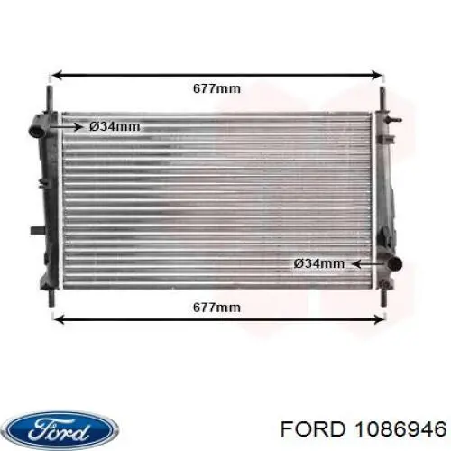 1086946 Ford radiador