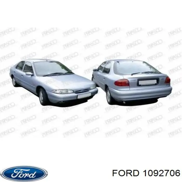 1021316 Ford guardabarros interior, aleta delantera, izquierdo