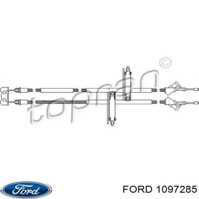 1097285 Ford cable de freno de mano trasero derecho/izquierdo