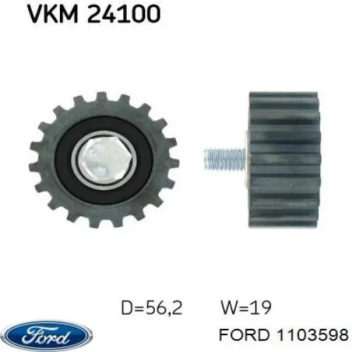 Polea correa distribución Ford 1103598 precio, desde 23,90 EUR