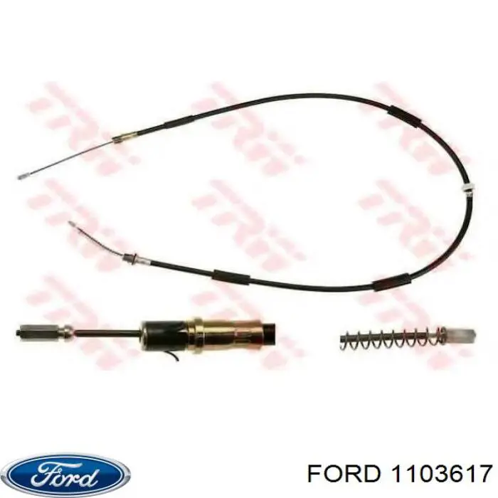 1103617 Ford cable de freno de mano trasero derecho/izquierdo