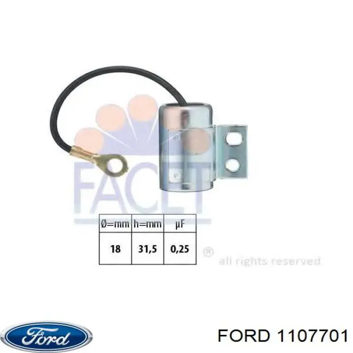 1107701 Ford cables de bujías