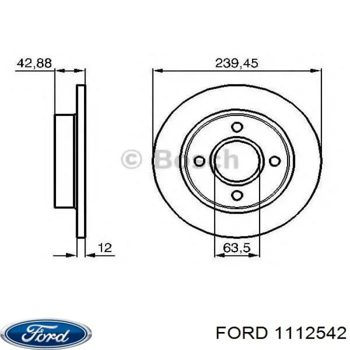 1112542 Ford disco de freno delantero
