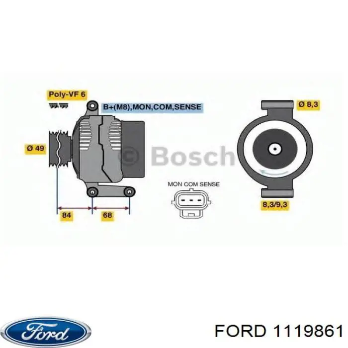 1119861 Ford tensor, cadena de distribución