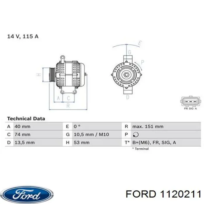 1120211 Ford alternador