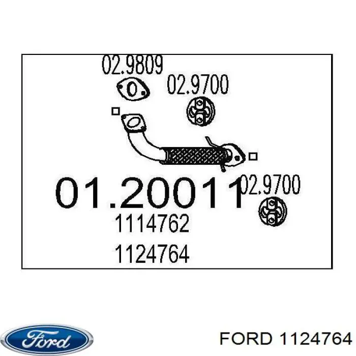 Tubo de admisión del silenciador de escape delantero para Ford Mondeo (B5Y)