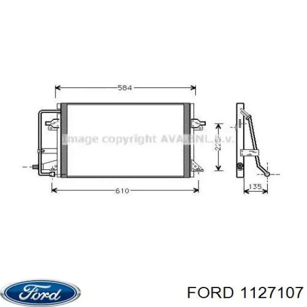 Condensador aire acondicionado 91AG19710AC Ford