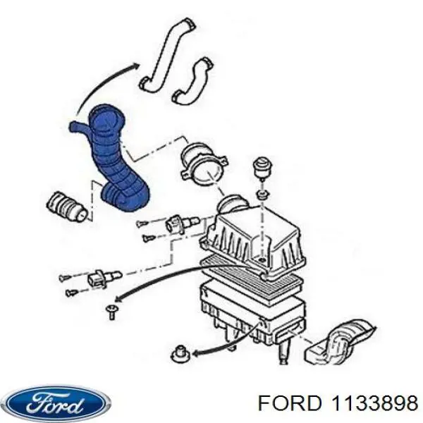Manguito de aire del medidor de masa de aire Ford 1133898 precio, desde 39,20 EUR