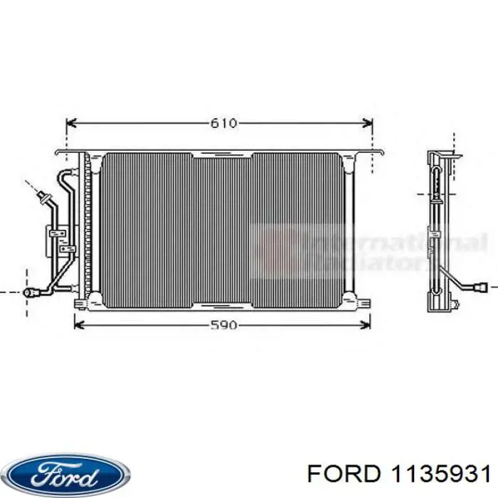Aire acondicionado capacitor Ford 1135931 precio, desde 56,48 EUR