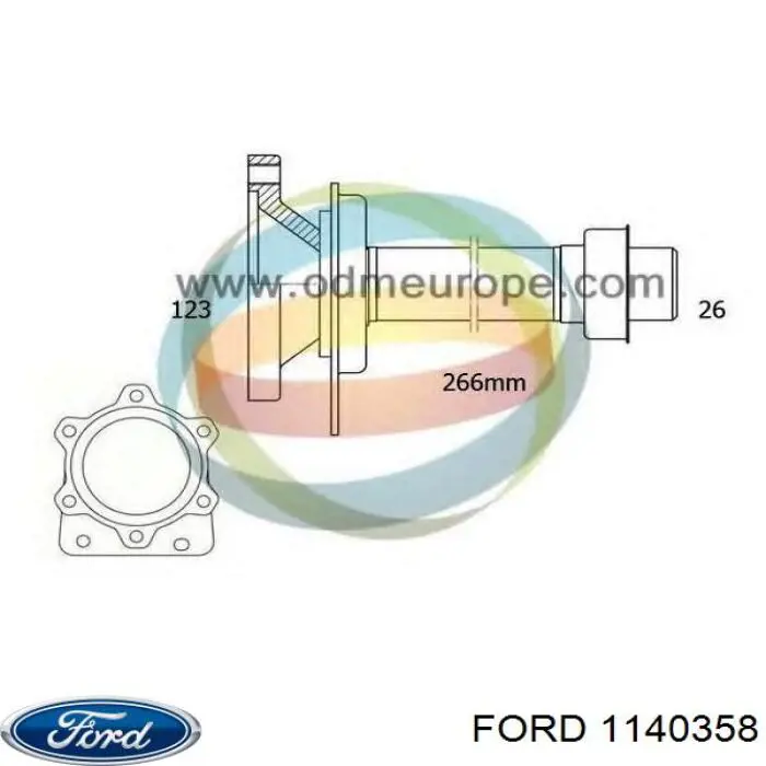 1140358 Ford semieje de transmisión intermedio