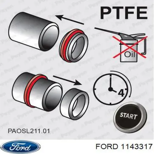 Retén del cigüeñal Ford 1143317 precio, desde 15,85 EUR