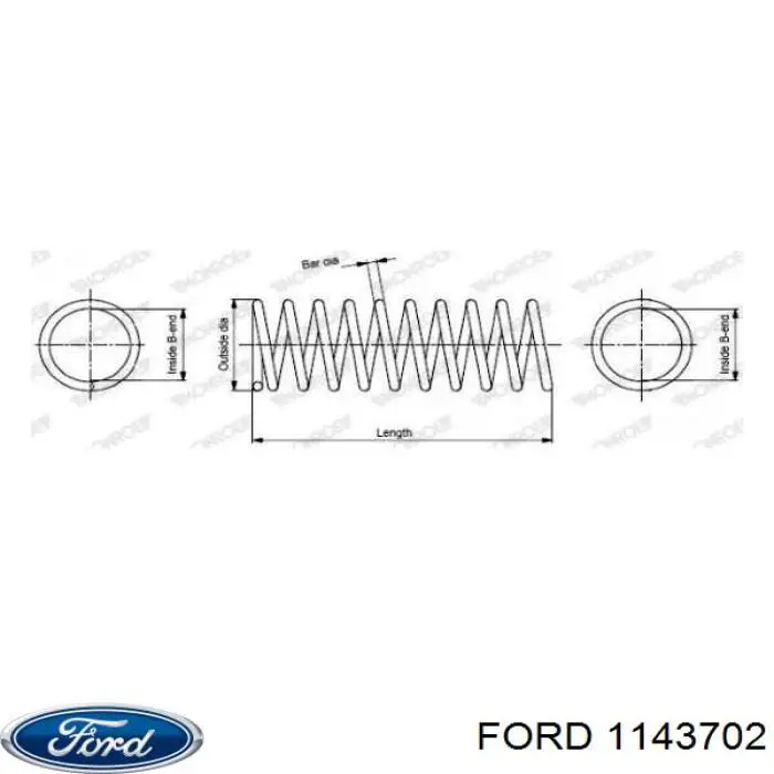 Comprar 1143702 Ford Muelle de eje trasero