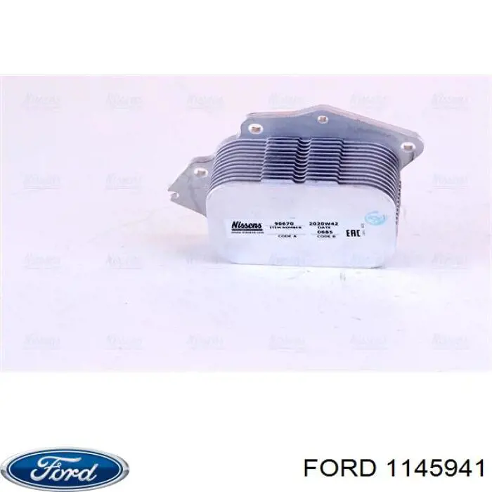 Radiador de aceite debajo del filtro 1145941 Ford